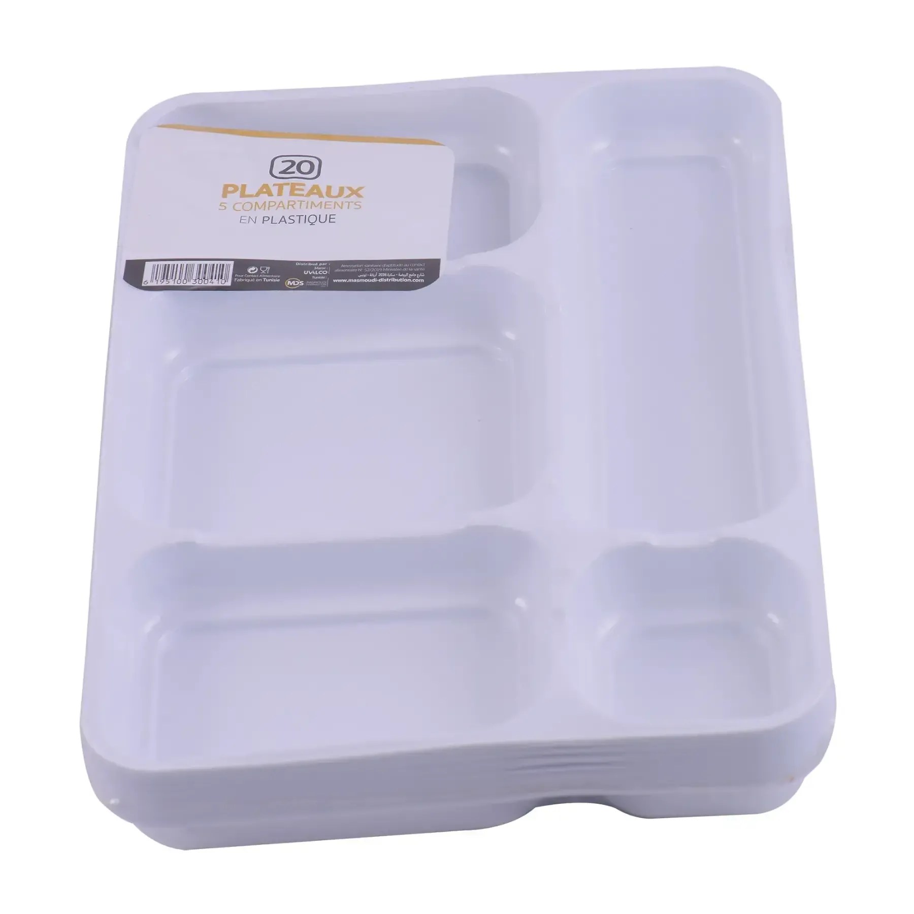 PLATEAU MICROONDABLE 4 COMPARTIMENT 100P
