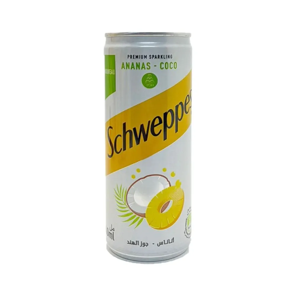 BOISSON GAZEUSE SCHWEPPES ANANAS BOITE 25CL *24P