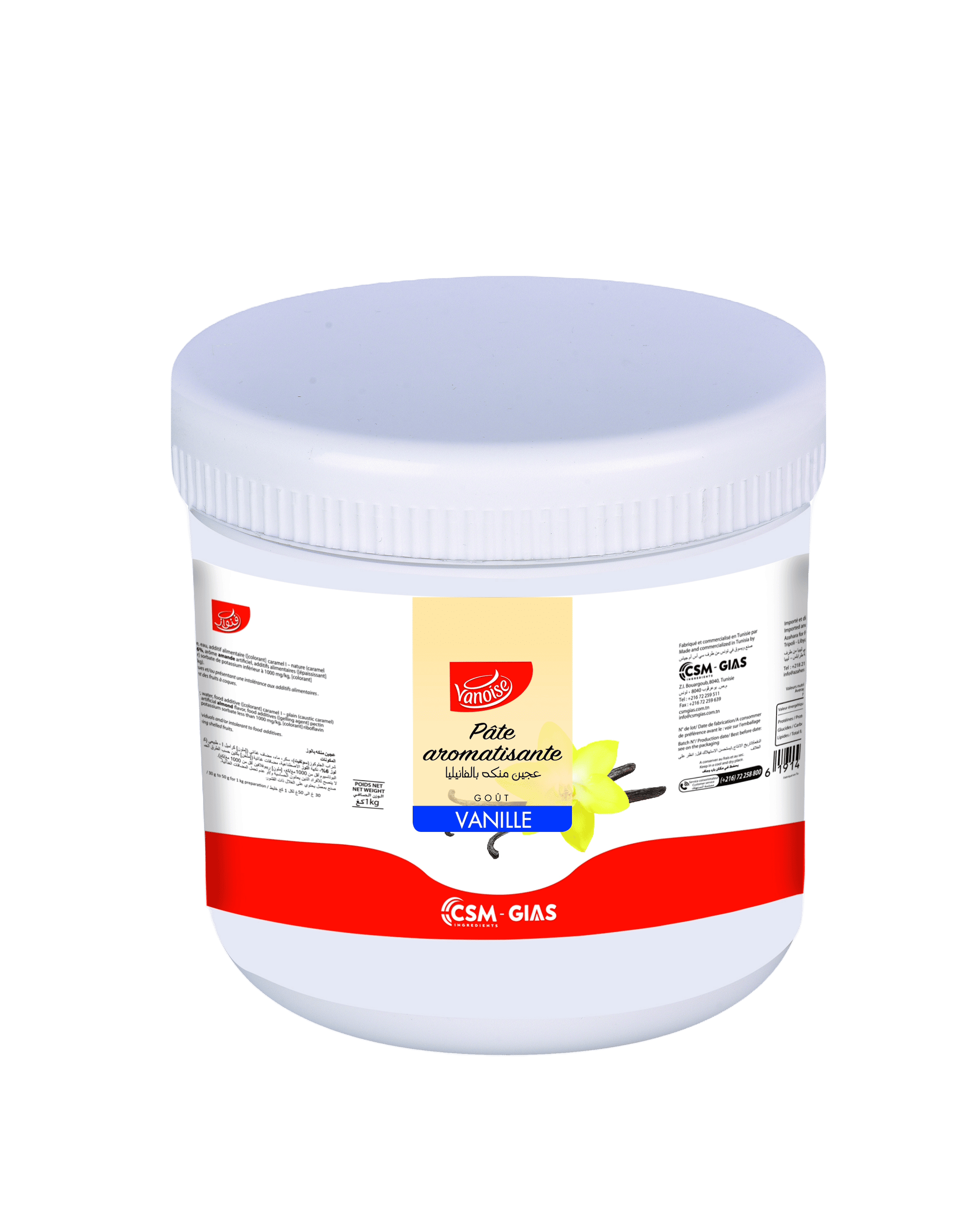 PATE AROME VANILLE VANOISE 1KG*6