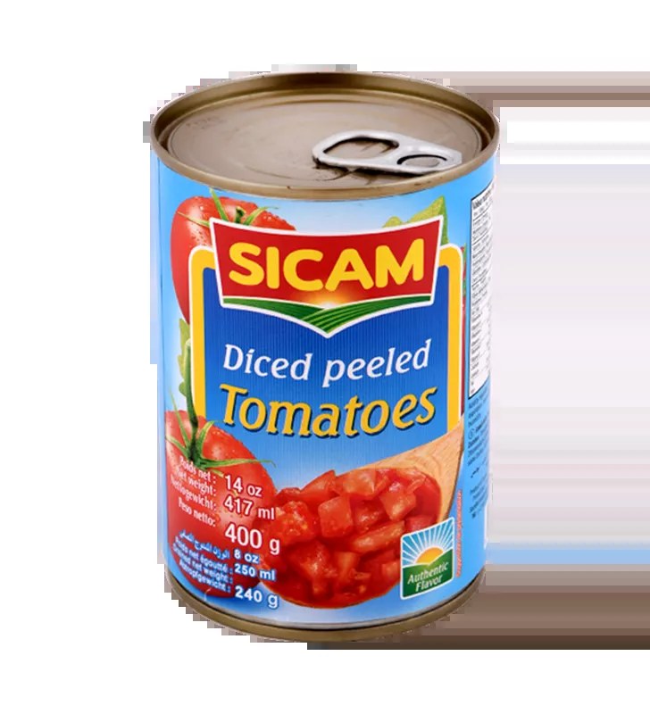 TOMATE PELEE CUBEE SICAM 400GR*ZRP